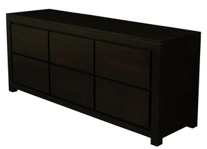 Amsterdam 6 Drawer Dresser (Chocolate)