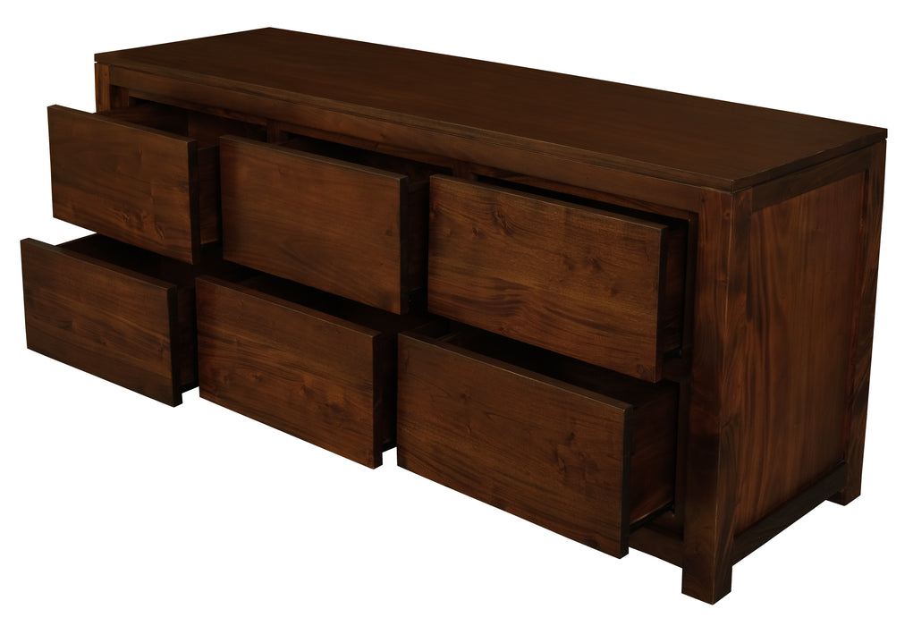 Amsterdam 6 Drawer Dresser (Mahogany)
