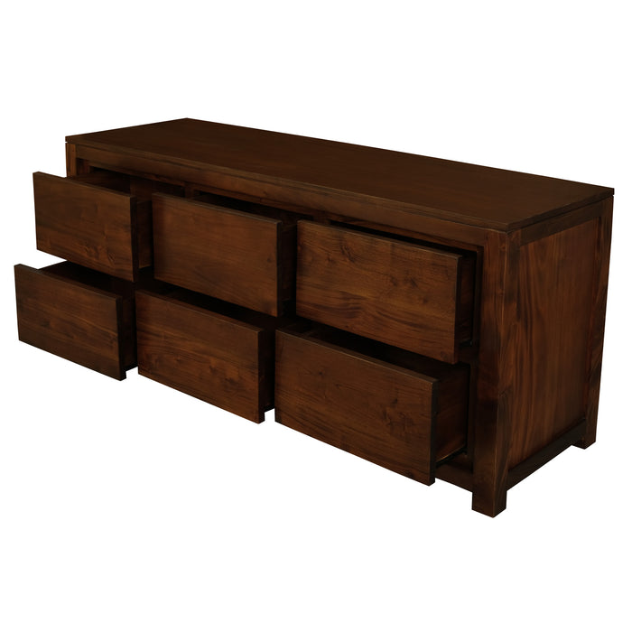 Amsterdam 6 Drawer Dresser (Mahogany)