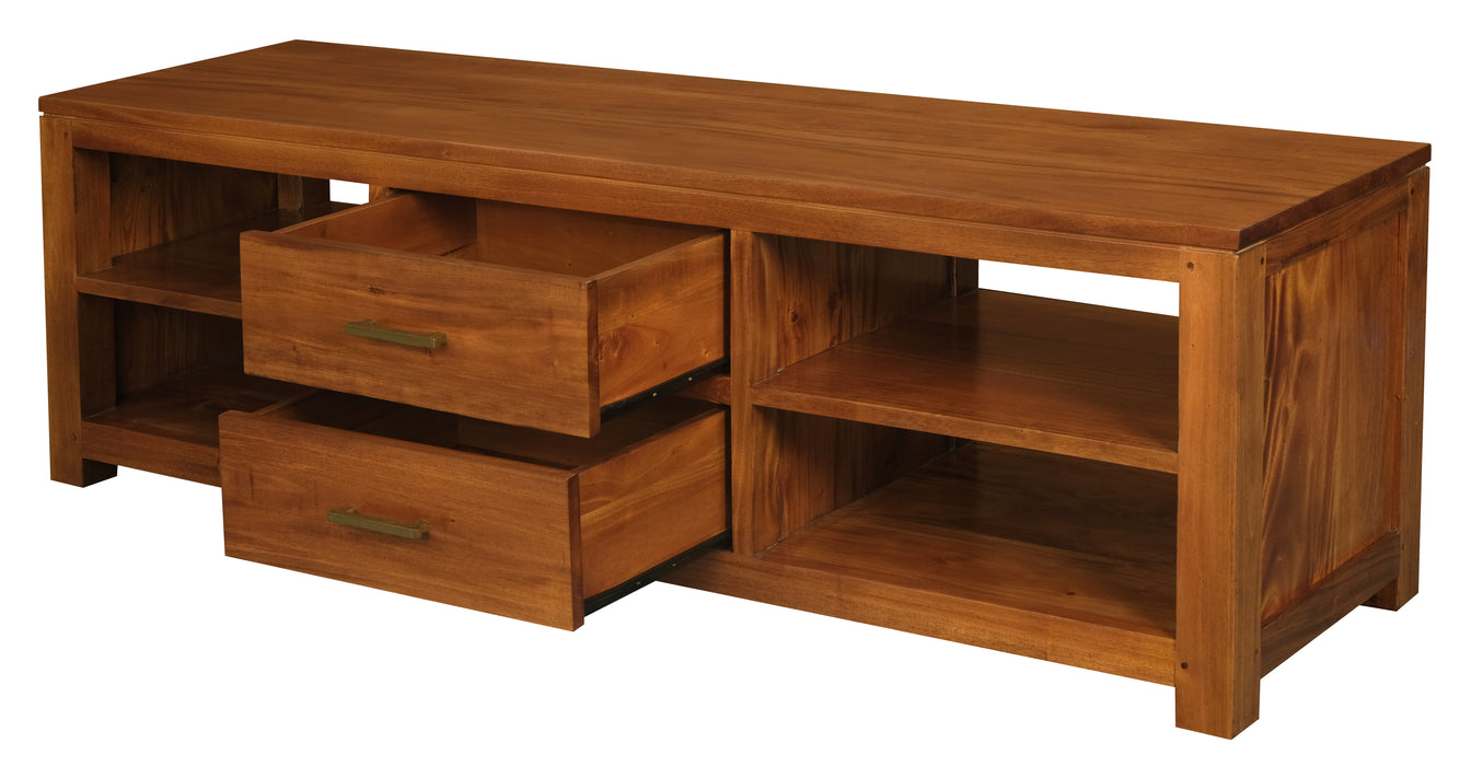 Paris 2 Middle Drawer Entetainment Unit (Light Pecan)