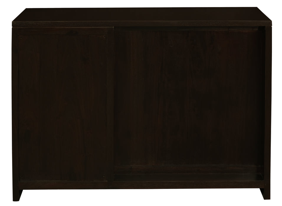 Paris 1 Door 1 Drawer Wine Cabinet - 45 Wine Bottles (Chocolate)