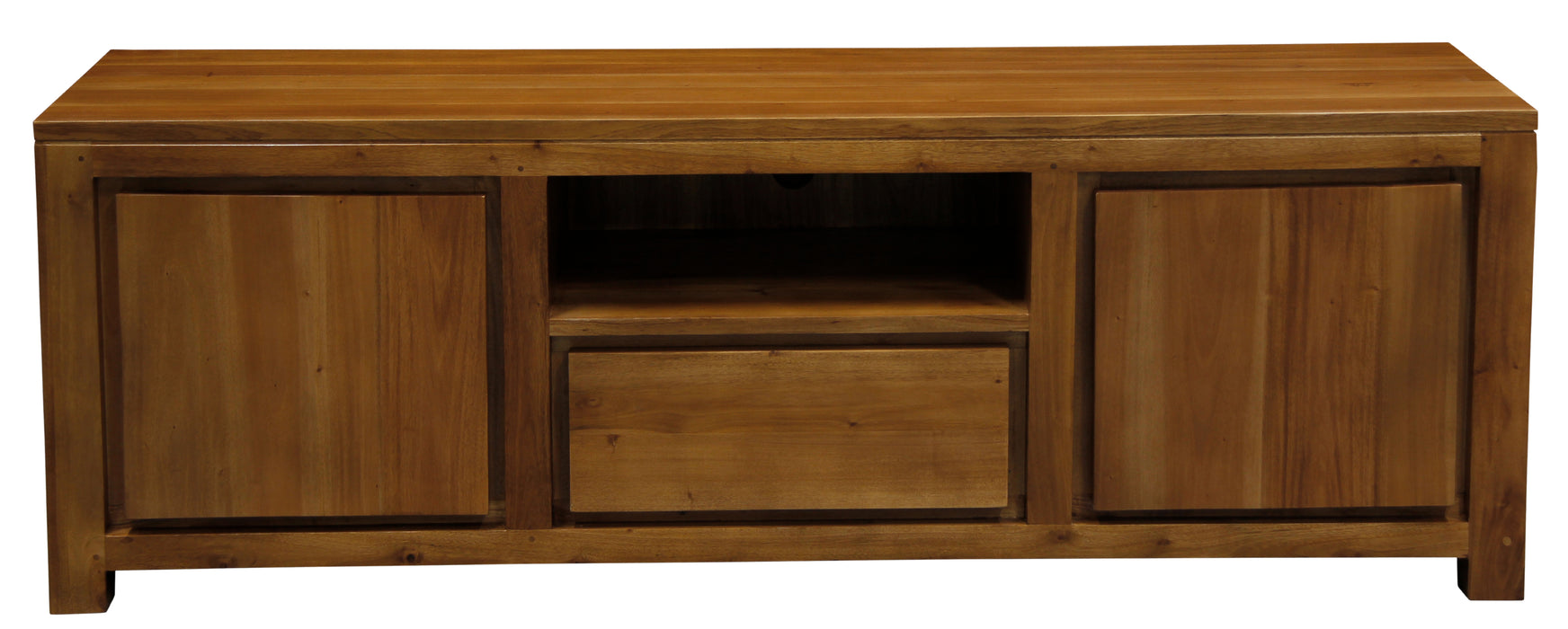 Amsterdam 2 Door 1 Drawer Entertainment Unit (Light Pecan)