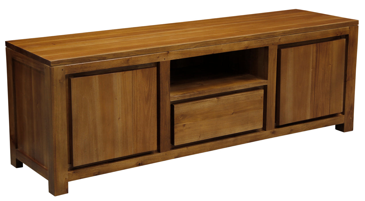 Amsterdam 2 Door 1 Drawer Entertainment Unit (Light Pecan)