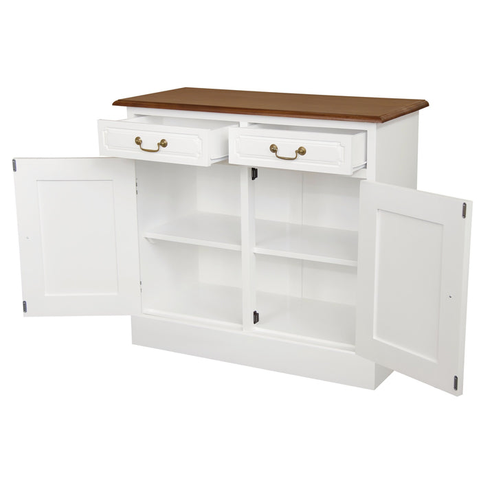 Tasmania 2 Door 2 Drawer Buffet (White Caramel)