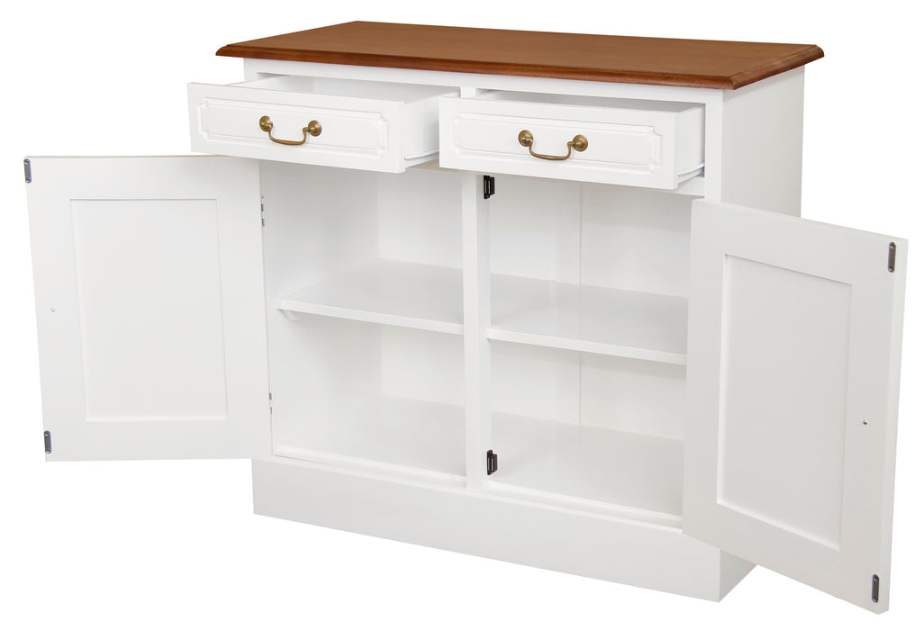 Tasmania 2 Door 2 Drawer Buffet (White Caramel)