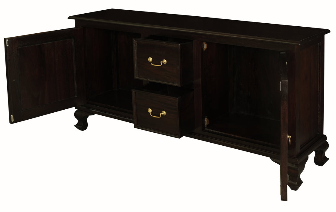 Queen Anne 2 Door 2 Drawer Buffet (Chocolate)