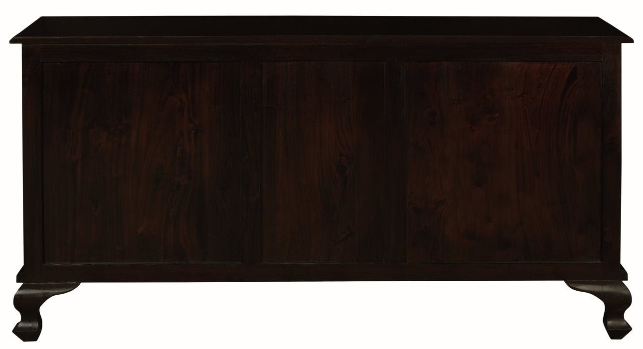 Queen Anne 2 Door 2 Drawer Buffet (Chocolate)