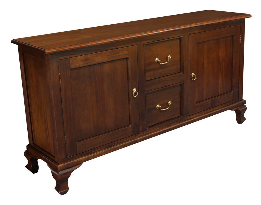 Queen Anne 2 Door 2 Drawer Buffet (Mahogany)