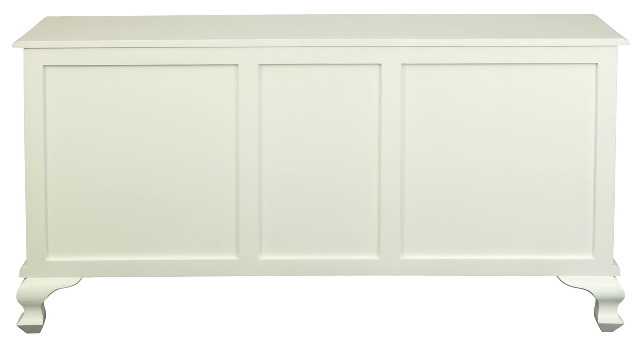 Queen Anne 2 Door 2 Drawer Buffet (White)
