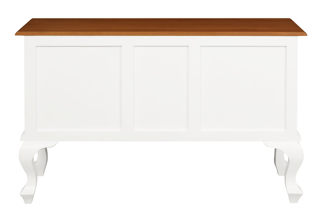 Queen Anne 2 Door 2 Drawer Buffet (White Caramel)