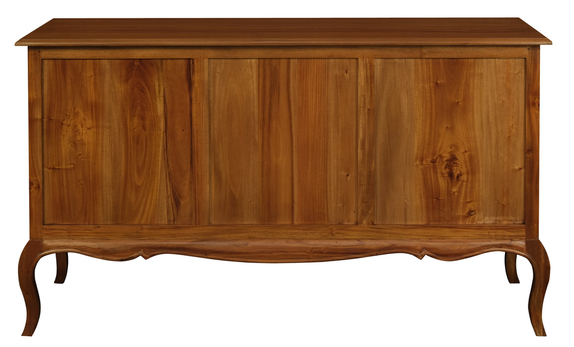 French Provincial 2 Door 3 Drawer Buffet (Light Pecan)