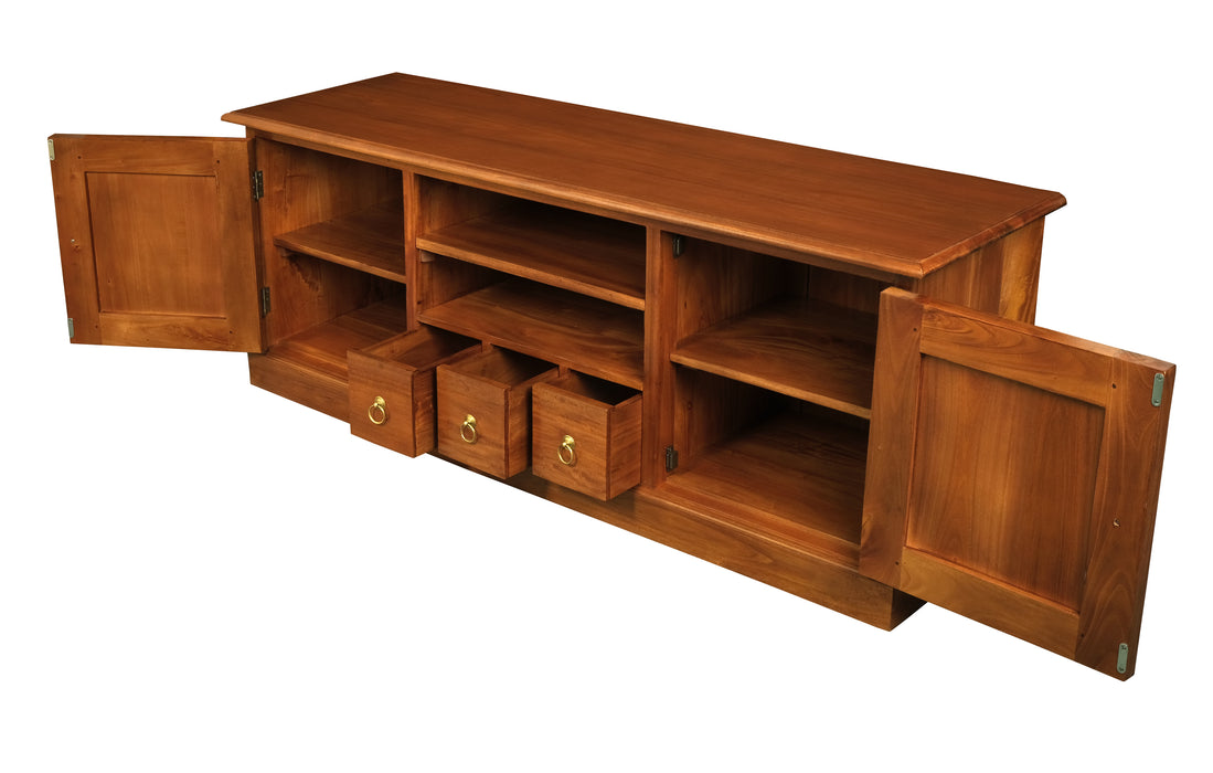 Tasmania 2 Door 3 Drawer Entertainment Unit (Light Pecan)