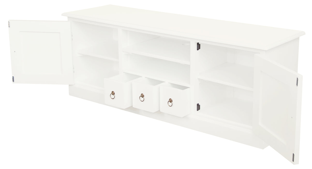 Tasmania 2 Door 3 Drawer Entertainment Unit (White)