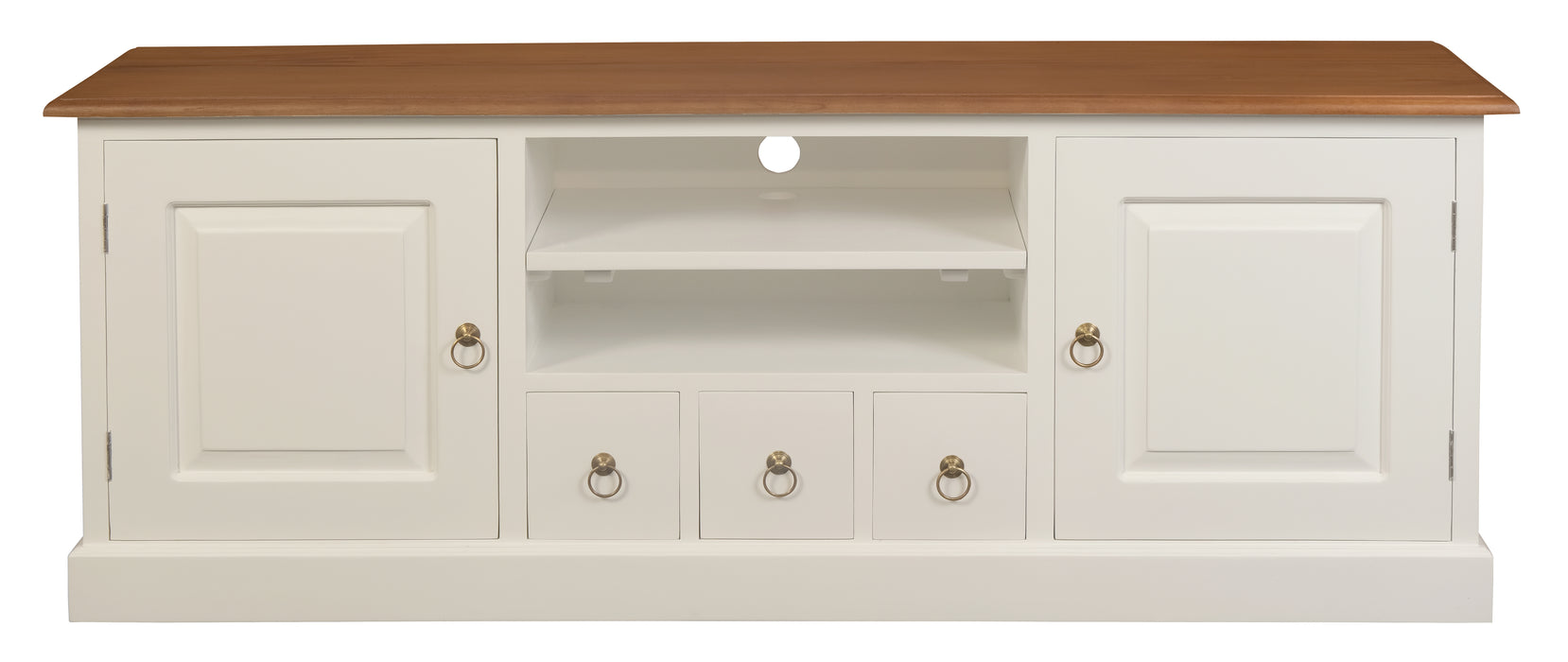 Tasmania 2 Door 3 Drawer Entertainment Unit (White Caramel)