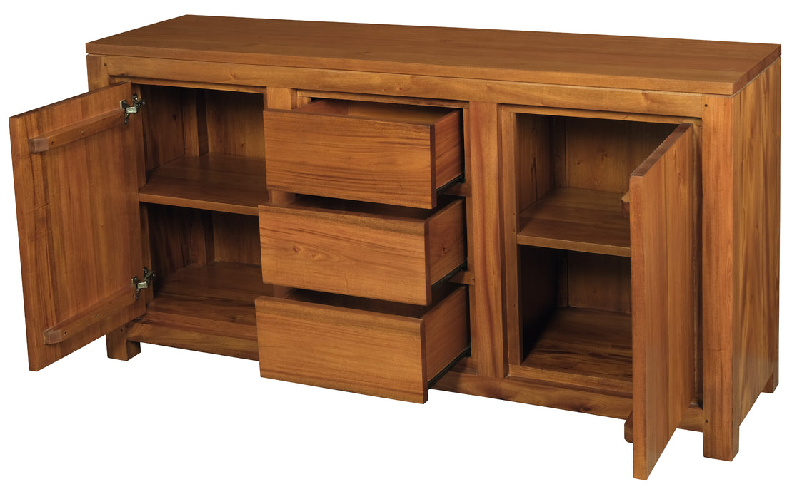 Amsterdam 2 Door 3 Drawer Buffet (Light Pecan)