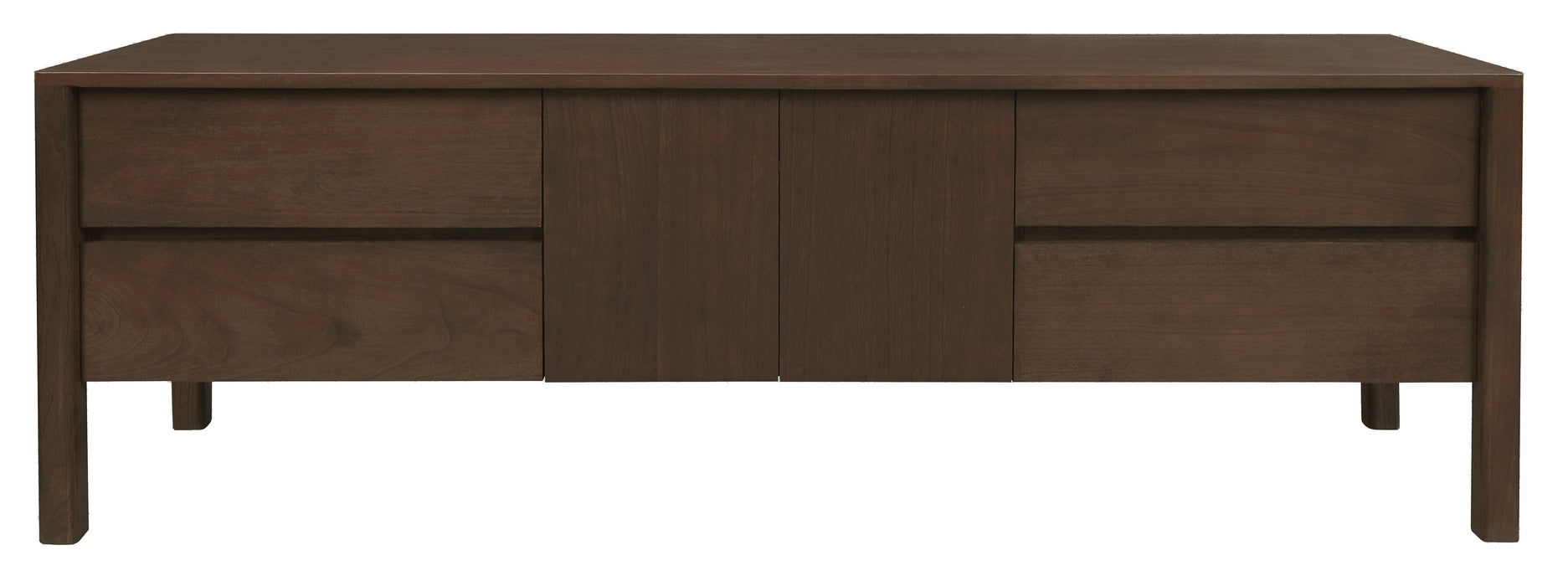 Adelle 2 Door 4 Drawer Entertaiment Unit (Walnut)
