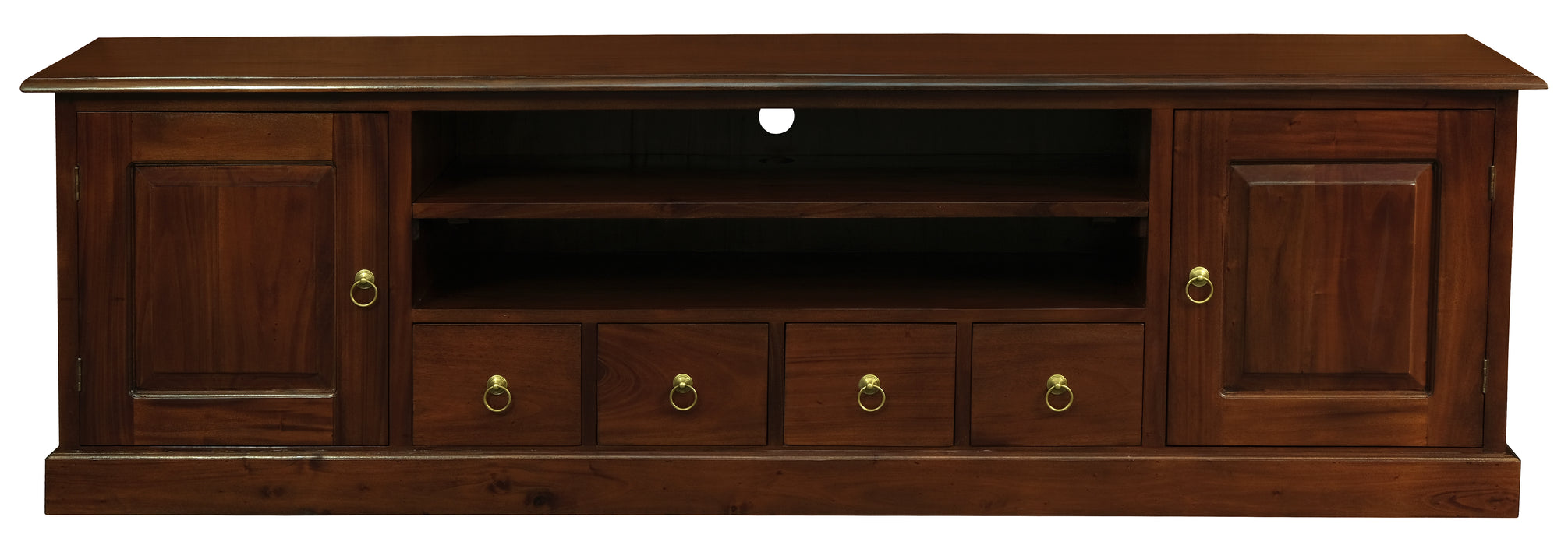 Tasmania 2 Door 4 Drawer Entertainment Unit (Mahogany)