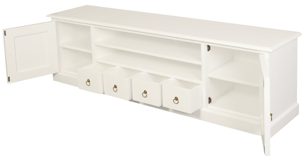 Tasmania 2 Door 4 Drawer Entertainment Unit (White)