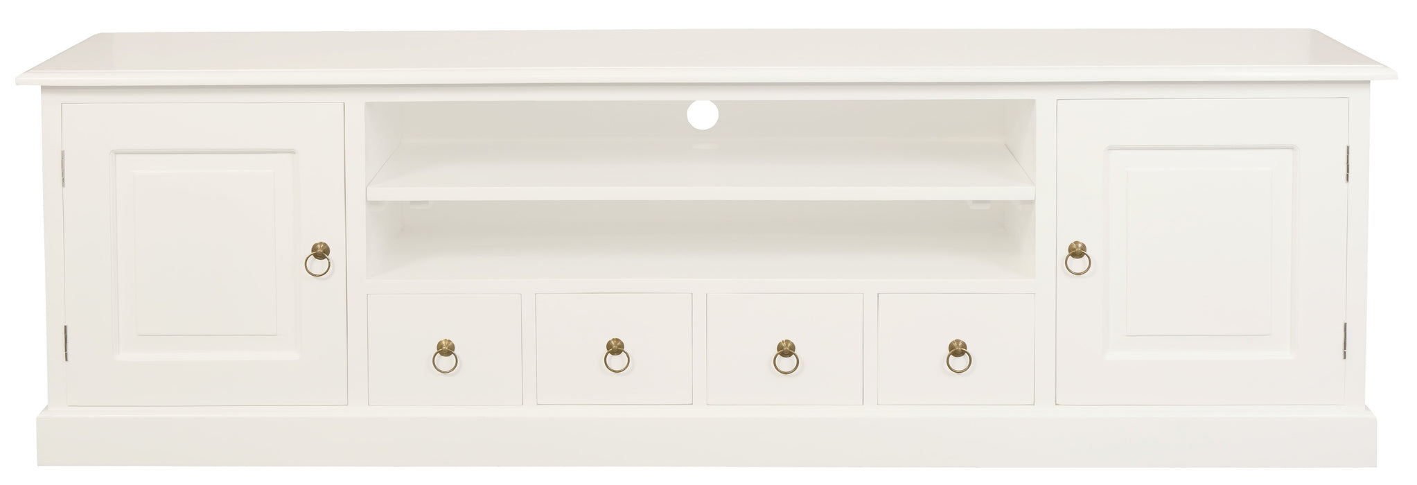 Tasmania 2 Door 4 Drawer Entertainment Unit (White)