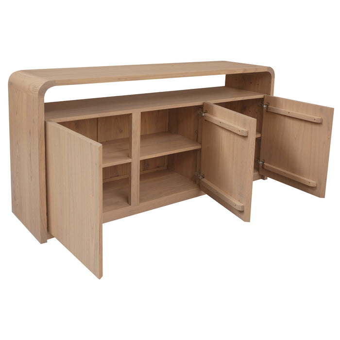 Gatsby Solid White Cedar 3 Door Buffet (Natural)