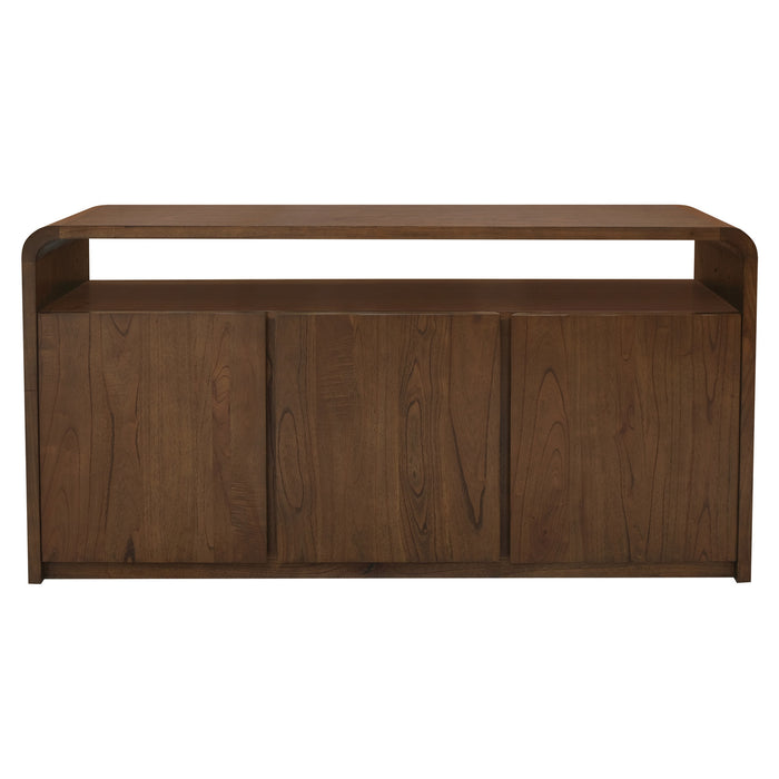 Gatsby Solid White Cedar 3 Door Buffet (Walnut)