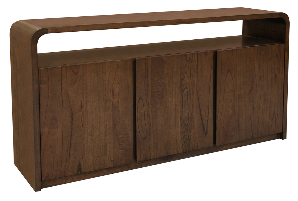 Gatsby Solid White Cedar 3 Door Buffet (Walnut)