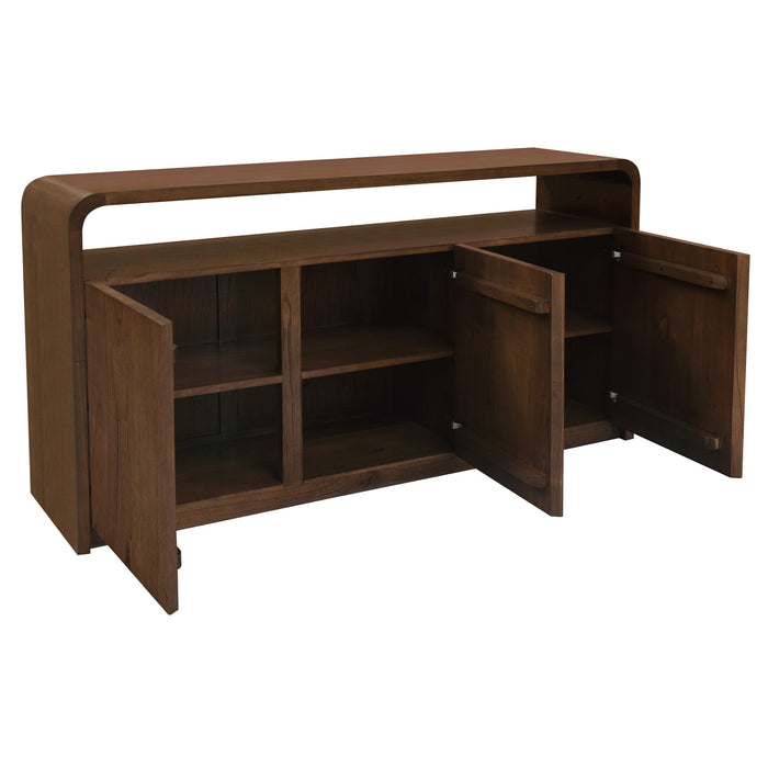 Gatsby Solid White Cedar 3 Door Buffet (Walnut)