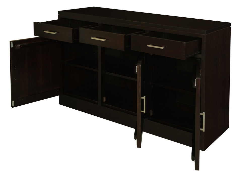 Paris 3 Door 3 Drawer Buffet (Chocolate)