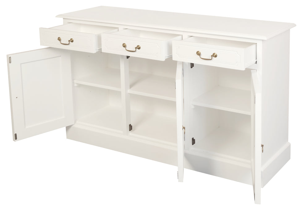 Tasmania 3 Door 3 Drawer Buffet (White)