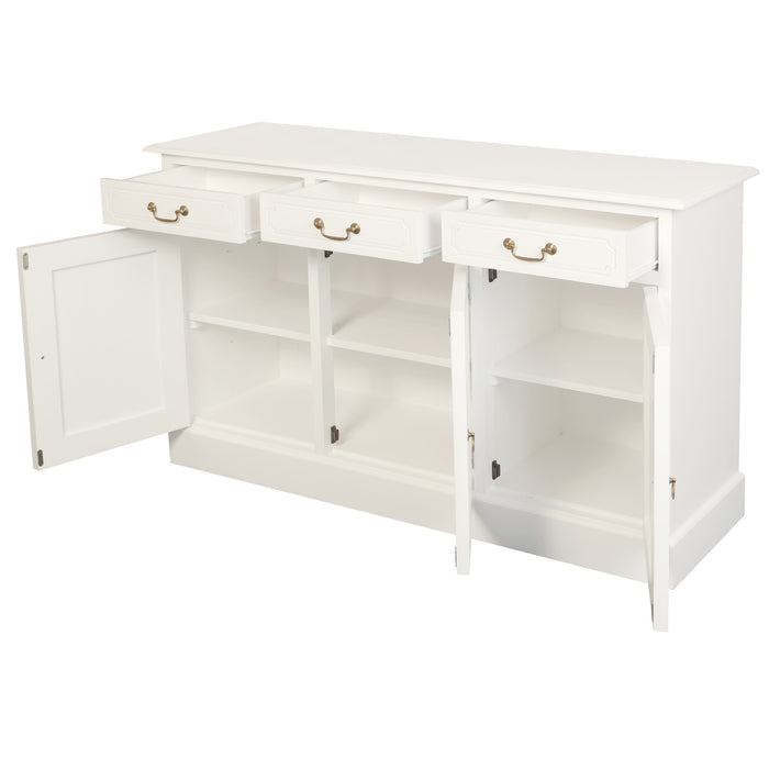 Tasmania 3 Door 3 Drawer Buffet (White)