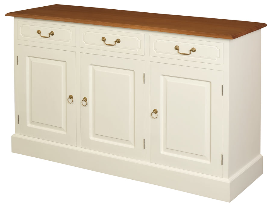 Tasmania 3 Door 3 Drawer Buffet (White Caramel)