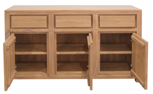 Amsterdam 3 Door 3 Drawer Buffet (Natural)