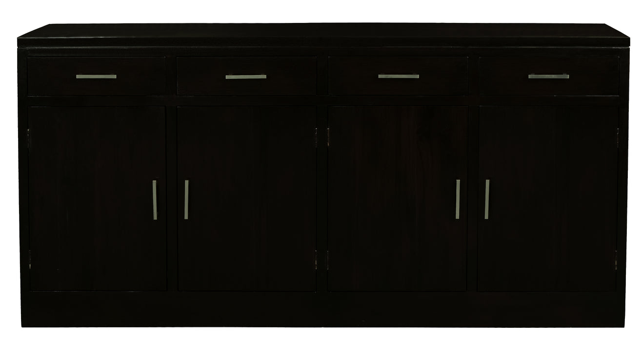 Paris 4 Door 4 Drawer Buffet (Chocolate)