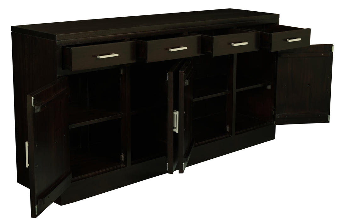 Paris 4 Door 4 Drawer Buffet (Chocolate)