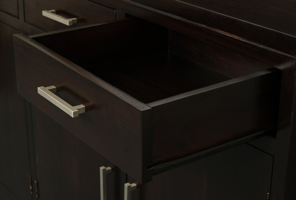 Paris 4 Door 4 Drawer Buffet (Chocolate)