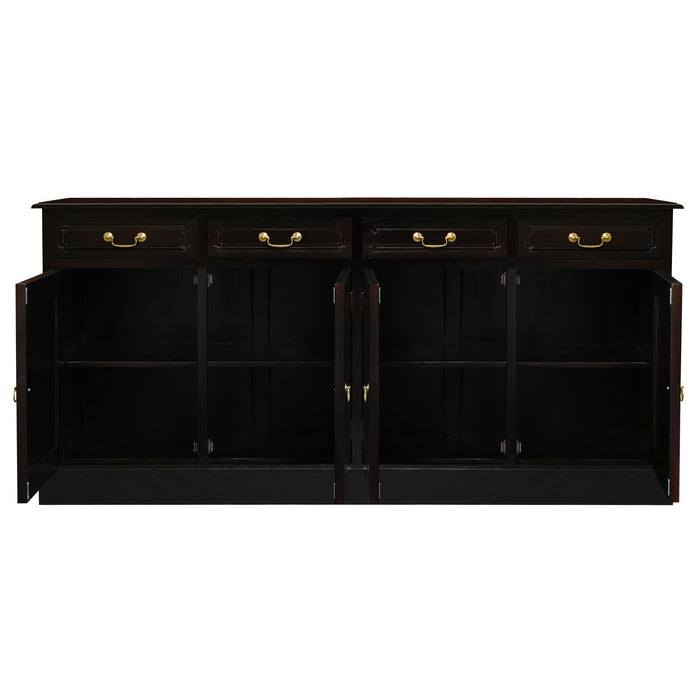 Tasmania 4 Door 4 Drawer Buffet (Chocolate)