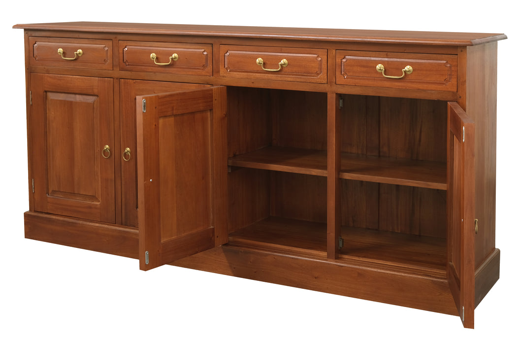 Tasmania 4 Door 4 Drawer Buffet (Light Pecan)
