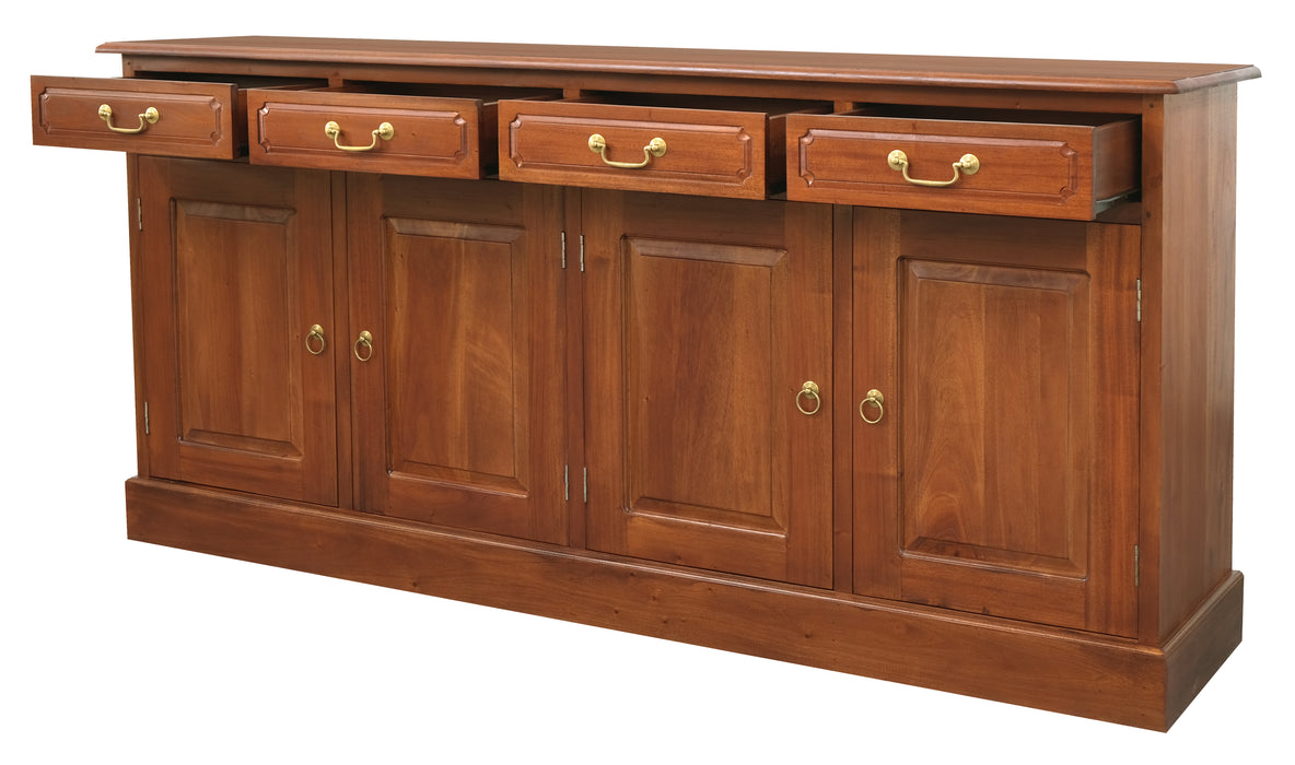 Tasmania 4 Door 4 Drawer Buffet (Light Pecan)