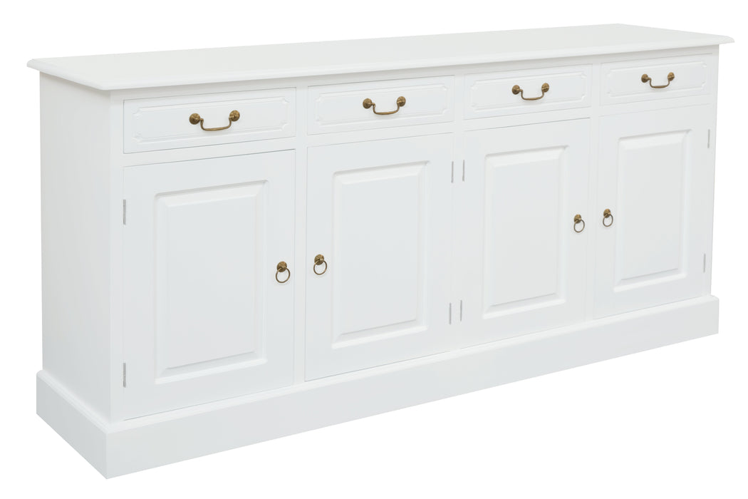 Tasmania 4 Door 4 Drawer Buffet (White)