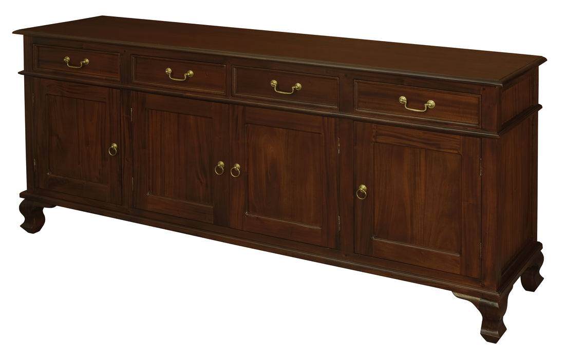 Queen Anne 4 Door 4 Drawer Buffet (Mahogany)