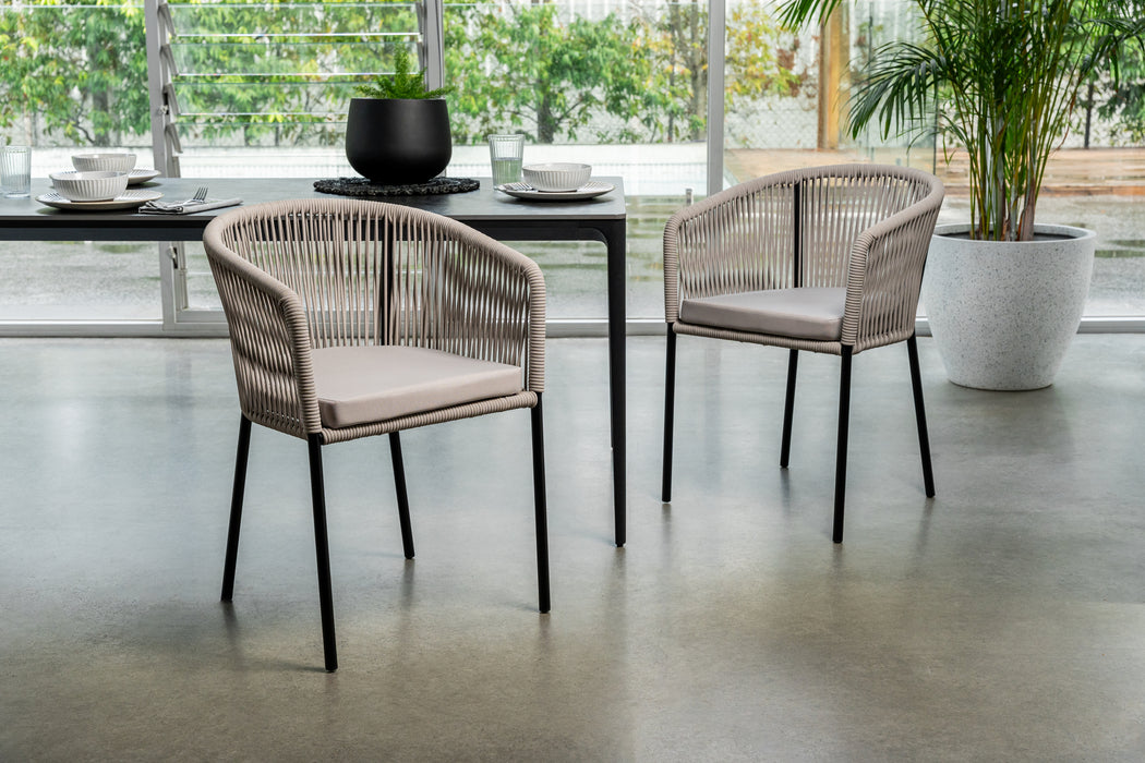 Sebastian Outdoor Chair Pebble (Set of 2)