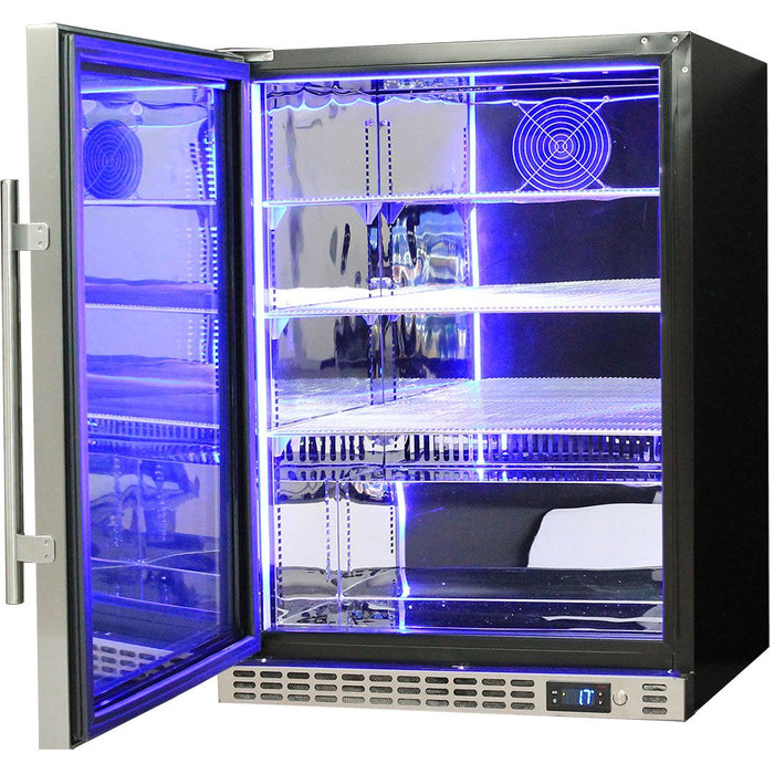 Schmick Quiet Running Front Venting Under Bench Glass Door Bar Fridge Heated Glass - Left Hinged (Model: SK156L-HD)