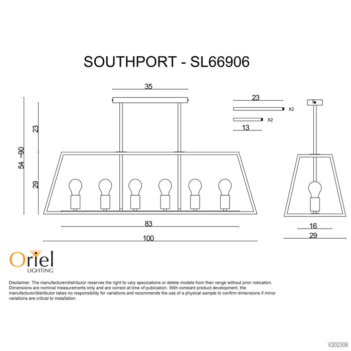 Southport.100 - Brushed Chrome