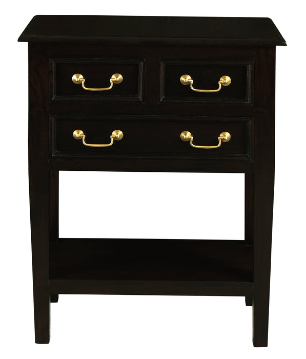 Tasmania 3 Drawer Sofa Table (Chocolate)