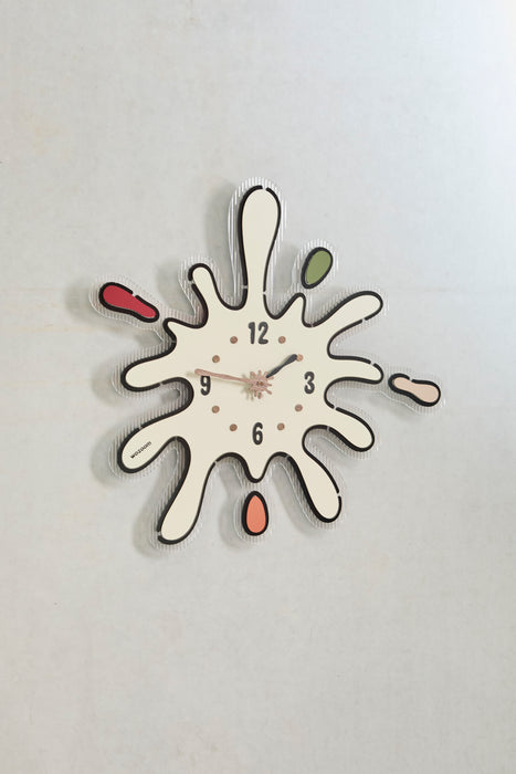 Splat Wall Clock - Wood