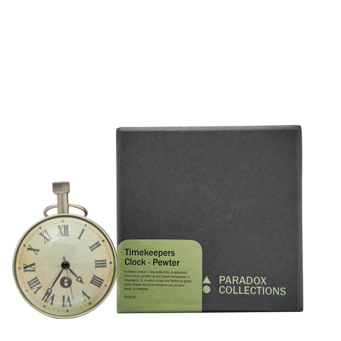 Timekeepers Clock, Pewter