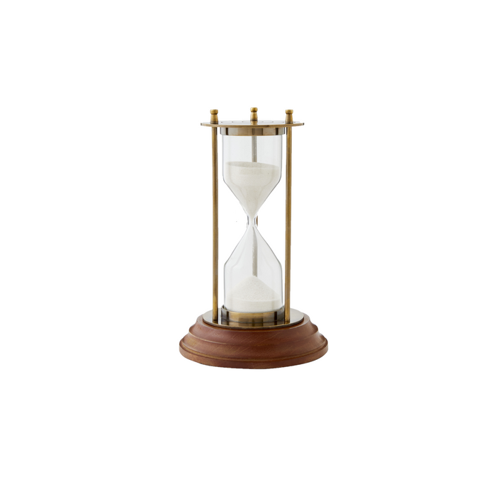 5 Minute Timer on Stand - Brass