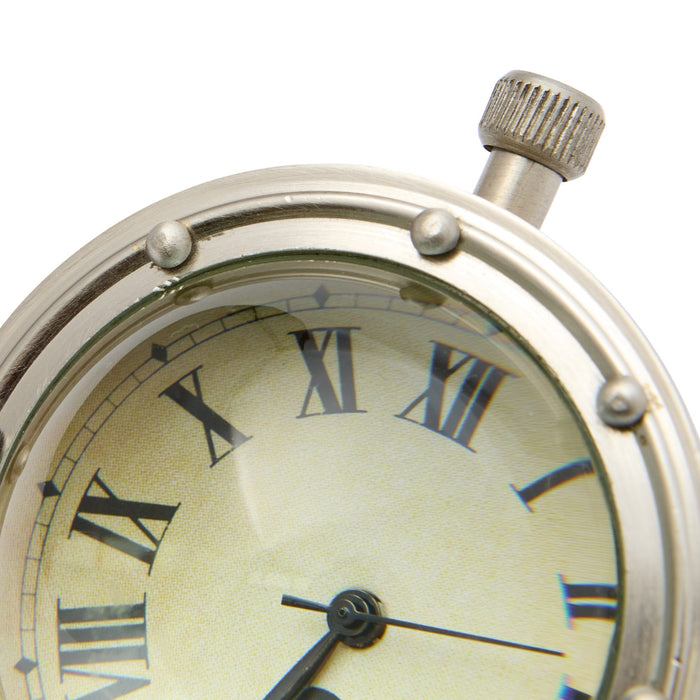 Timekeepers Porthole Clock, Pewter
