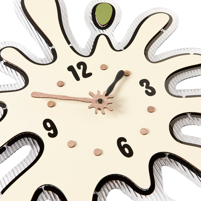 Splat Wall Clock - Wood