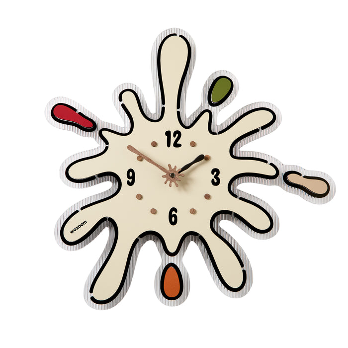 Splat Wall Clock - Wood